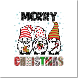 Merry Christmas Gnome Family Funny Xmas Tree Women Men Kids Posters and Art